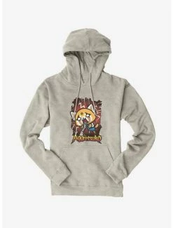 Cheap 🤩 Aggretsuko Metal Rockin' Out Hoodie 🧨 -Cheap Sanrio Store 18161145 hi