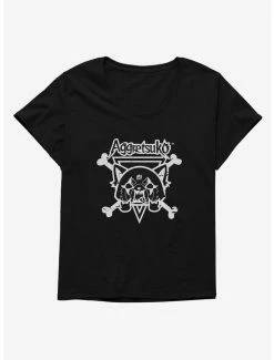 New ✨ Aggretsuko Metal Crossbones 👧 Girls T-Shirt Plus Size 🌟 -Cheap Sanrio Store 18161338 hi