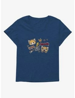 Flash Sale 🔥 Aggretsuko Metal Gig Stickers 👧 Girls T-Shirt Plus Size ✔️