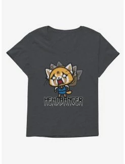 Cheapest 🧨 Aggretsuko Metal Headbanger 👧 Girls T-Shirt Plus Size ❤️ -Cheap Sanrio Store 18161527 hi