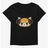 Hot Sale 🛒 Aggretsuko Metal Headphones 👧 Girls T-Shirt Plus Size 🛒 -Cheap Sanrio Store 18161554 hi