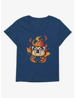 Hot Sale 😍 Aggretsuko Metal Rage 👧 Girls T-Shirt Plus Size 🧨