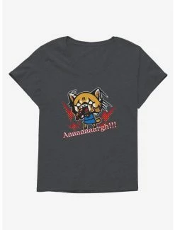 Best Pirce ❤️ Aggretsuko Metal Raging 👧 Girls T-Shirt Plus Size ⌛ -Cheap Sanrio Store 18161635 hi