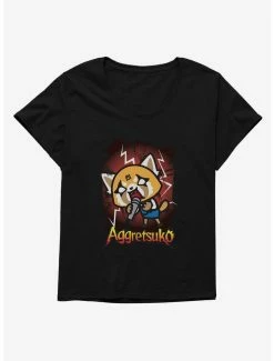 Brand new 👍 Aggretsuko Metal Rockin' Out 👧 Girls T-Shirt Plus Size ⭐