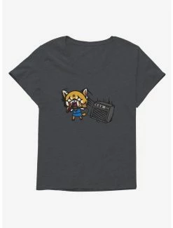 Flash Sale 👏 Aggretsuko Metal Screamo 👧 Girls T-Shirt Plus Size 😀 -Cheap Sanrio Store 18161815 hi