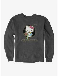 Best Sale ✨ Hello Kitty Star Sign Aquarius Stencil Sweatshirt 🧨 -Cheap Sanrio Store 18183402 hi