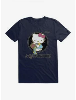 Outlet 🎉 Hello Kitty Star Sign Aquarius Stencil T-Shirt 🎁 -Cheap Sanrio Store 18186815 hi