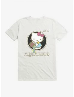 Outlet 🎉 Hello Kitty Star Sign Aquarius Stencil T-Shirt 🎁 -Cheap Sanrio Store 18186929 hi