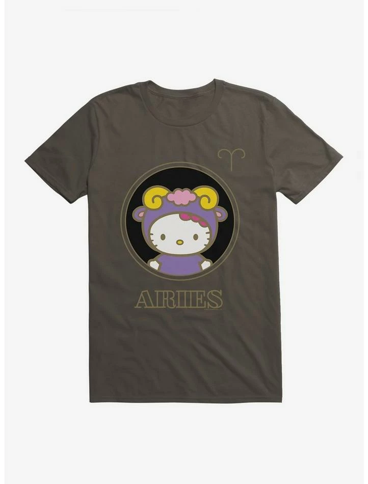 Outlet 😀 Hello Kitty Star Sign Aries Stencil T-Shirt 🤩 3 Outlet 😀 Hello Kitty Star Sign Aries Stencil T-Shirt 🤩