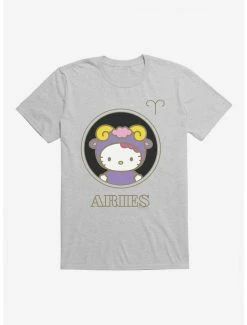 New ✔️ Hello Kitty Star Sign Aries Stencil T-Shirt 🤩 -Cheap Sanrio Store 18187208 hi