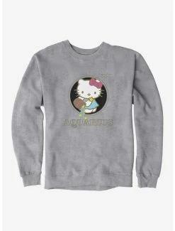 Best Sale ✨ Hello Kitty Star Sign Aquarius Stencil Sweatshirt 🧨 -Cheap Sanrio Store 18189509 hi