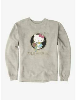 Best Sale ✨ Hello Kitty Star Sign Aquarius Stencil Sweatshirt 🧨 -Cheap Sanrio Store 18189523 hi