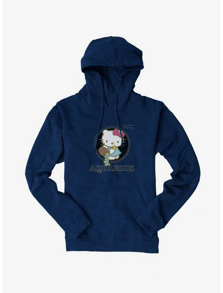 Discount ❤️ Hello Kitty Star Sign Aquarius Stencil Hoodie 👍 7 Discount ❤️ Hello Kitty Star Sign Aquarius Stencil Hoodie 👍 - Image 5
