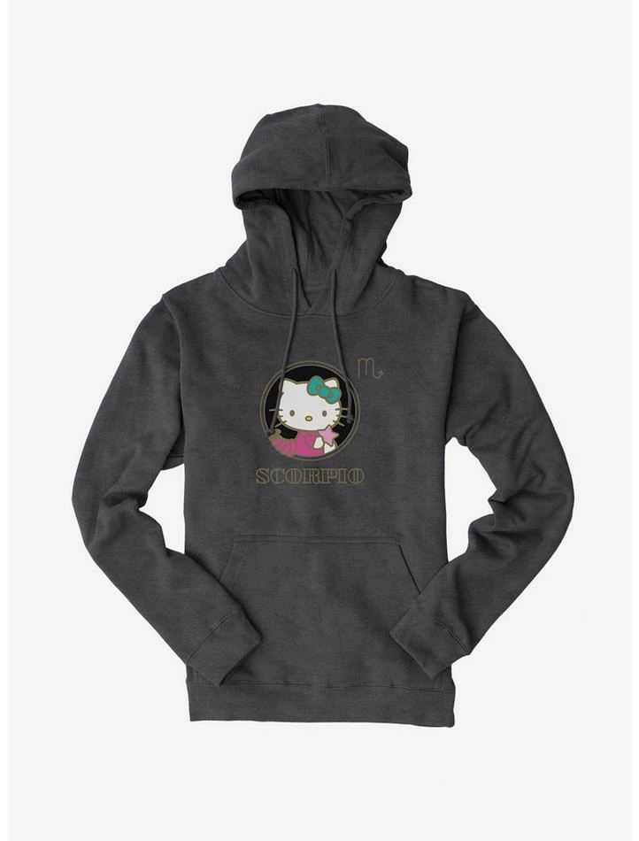 Cheap 🎉 Hello Kitty Star Sign Scorpio Stencil Hoodie 🔔 5 Cheap 🎉 Hello Kitty Star Sign Scorpio Stencil Hoodie 🔔 - Image 3
