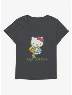 Promo 🧨 Hello Kitty Star Sign Aquarius 👧 Girls T-Shirt Plus Size 👍 -Cheap Sanrio Store 18191621 hi