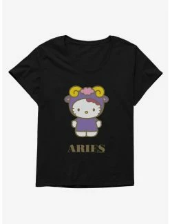 Brand new 😍 Hello Kitty Star Sign Aries 👧 Girls T-Shirt Plus Size ✔️