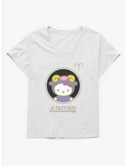 New ✨ Hello Kitty Star Sign Aries Stencil 👧 Girls T-Shirt Plus Size ✔️ -Cheap Sanrio Store 18191738 hi