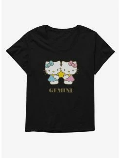 Best Pirce ⌛ Hello Kitty Star Sign Gemini 👧 Girls T-Shirt Plus Size 👏