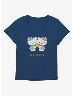 Best Pirce ⌛ Hello Kitty Star Sign Gemini 👧 Girls T-Shirt Plus Size 👏 -Cheap Sanrio Store 18191918 hi