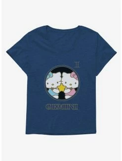 Best Sale 🌟 Hello Kitty Star Sign Gemini Stencil 👧 Girls T-Shirt Plus Size ⌛ -Cheap Sanrio Store 18191945 hi