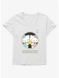 Best Sale ๐ Hello Kitty Star Sign Gemini Stencil ๐ง Girls T-Shirt Plus Size โ