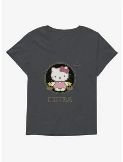 Wholesale 😀 Hello Kitty Star Sign Libra Stencil 👧 Girls T-Shirt Plus Size 🔥