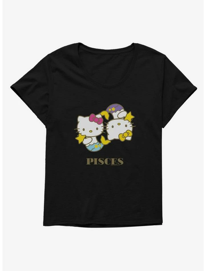 Budget ⌛ Hello Kitty Star Sign Pisces 👧 Girls T-Shirt Plus Size 👍 4 Budget ⌛ Hello Kitty Star Sign Pisces 👧 Girls T-Shirt Plus Size 👍 - Image 2