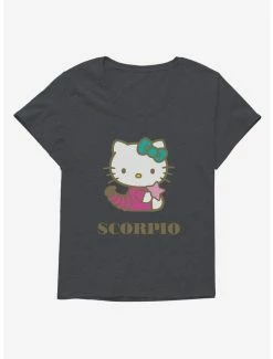 Coupon ⭐ Hello Kitty Star Sign Scorpio 👧 Girls T-Shirt Plus Size ❤️ -Cheap Sanrio Store 18192341 hi