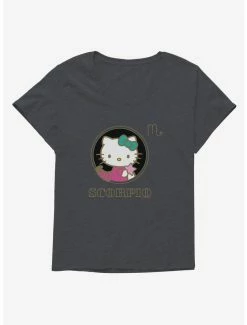 New 🔥 Hello Kitty Star Sign Scorpio Stencil 👧 Girls T-Shirt Plus Size 🧨 -Cheap Sanrio Store 18192368 hi