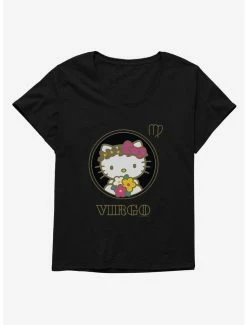 Coupon 😍 Hello Kitty Star Sign Virgo Stencil 👧 Girls T-Shirt Plus Size 🛒