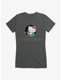 Promo 🛒 Hello Kitty Star Sign Sagittarius Stencil 👧 Girls T-Shirt 🛒