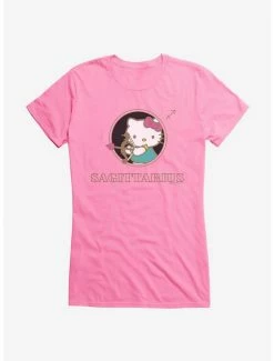 Promo 🛒 Hello Kitty Star Sign Sagittarius Stencil 👧 Girls T-Shirt 🛒 -Cheap Sanrio Store 18193639 hi