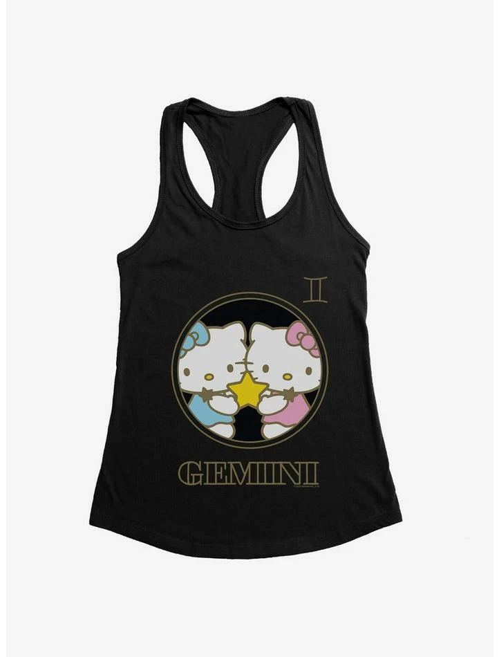 Promo ๐ Hello Kitty Star Sign Gemini Stencil ๐ง Girls Tank ๐ 6 Promo ๐ Hello Kitty Star Sign Gemini Stencil ๐ง Girls Tank ๐ - Image 4