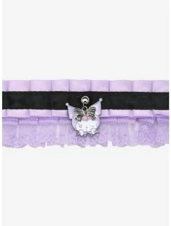 Cheap 👏 Kuromi Lolita Lavender Lace Choker 😉 -Cheap Sanrio Store 18257195 av1
