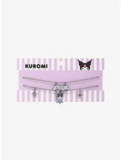 Buy 🤩 Kuromi Crystal Ball Nameplate Necklace Set 🔥 -Cheap Sanrio Store 18257197 av2