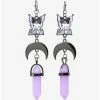 Wholesale 🛒 Kuromi Fortune Telling Moon Crystal Drop Earrings ⌛ -Cheap Sanrio Store 18257201 hi