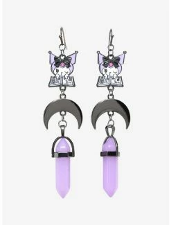 Wholesale 🛒 Kuromi Fortune Telling Moon Crystal Drop Earrings ⌛