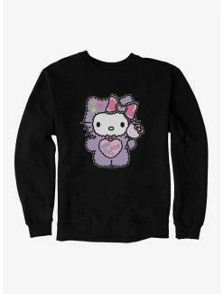 Flash Sale 🎁 Hello Kitty Sugar Rush Fuzzy Lollipop Sweatshirt 💯 -Cheap Sanrio Store 18281858 hi 1