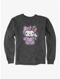 Flash Sale 🎁 Hello Kitty Sugar Rush Fuzzy Lollipop Sweatshirt 💯 -Cheap Sanrio Store 18281865 hi
