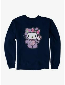 Flash Sale 🎁 Hello Kitty Sugar Rush Fuzzy Lollipop Sweatshirt 💯 -Cheap Sanrio Store 18281879 hi