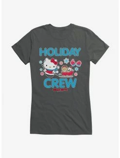 Hot Sale 🛒 Hello Kitty Holiday Crew Sled 👧 Girls T-Shirt 🤩