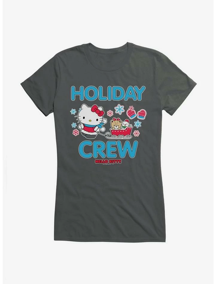 Hot Sale 🛒 Hello Kitty Holiday Crew Sled 👧 Girls T-Shirt 🤩 3 Hot Sale 🛒 Hello Kitty Holiday Crew Sled 👧 Girls T-Shirt 🤩