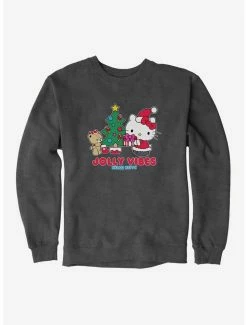 New 😉 Hello Kitty Jolly Vibes Sweatshirt ⭐ -Cheap Sanrio Store 18291872 hi