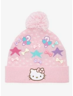 Best Sale 💯 Hello Kitty Pink Pastel 🎄 Christmas Pom Beanie 🧨
