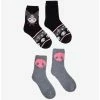Deals 🌟 Kuromi Skull Fuzzy 🧦 Socks 2 Pair 👍 -Cheap Sanrio Store 18390879 hi