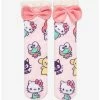 Best Pirce 🎁 Hello Kitty And Friends Pink Bow Cozy Slipper 🧦 Socks 🔥 -Cheap Sanrio Store 18391551 hi