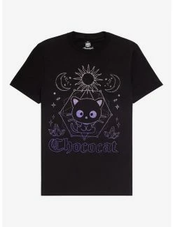 Outlet 🥰 Chococat Celestial Line Art Boyfriend Fit 👧 Girls T-Shirt 🤩