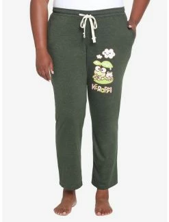 New ๐คฉ Keroppi Clouds Green Pajama Pants Plus Size โค๏ธ