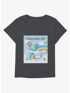 Hot Sale ✨ Cinnamoroll Balloons And Rainbow 👧 Girls T-Shirt Plus Size 🔔 -Cheap Sanrio Store 18507519 hi