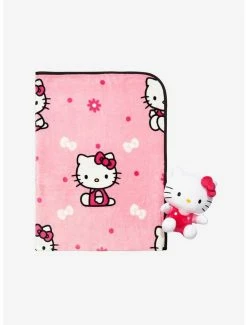 Cheap 🎁 Hello Kitty Plush & Throw Blanket Set ⌛